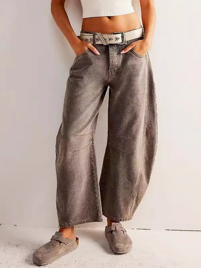 Vaqueros Gabriela Estampados de Pierna Ancha
