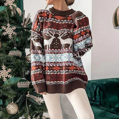 Jersey Navideño Carolin con Estampado de Renos