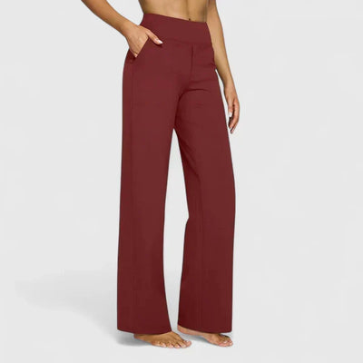 Pantalón Nadine de Pierna Ancha con Cintura Elástica