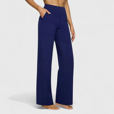 Pantalón Nadine de Pierna Ancha con Cintura Elástica