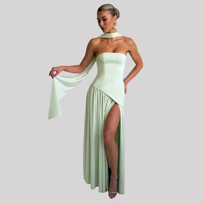 Vestido Largo Asimétrico Sabina para Boda