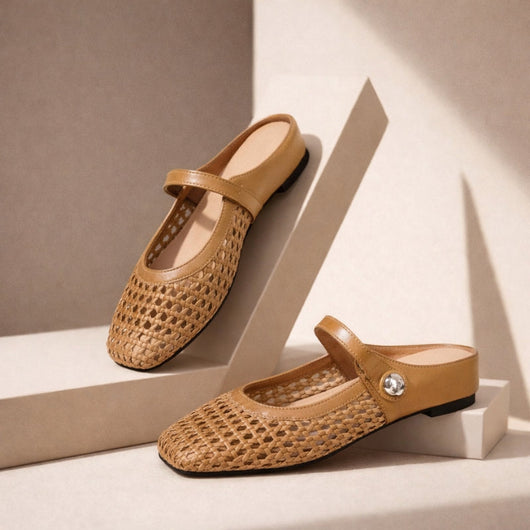 Goldie | Mules Mary Jane Planas Tejidas