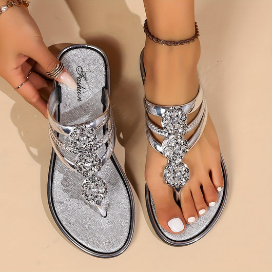 Eloira | Sandalias Planas Glamurosas