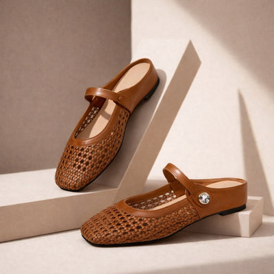 Goldie | Mules Mary Jane Planas Tejidas