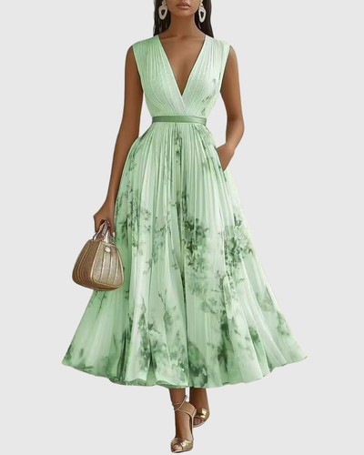 Rowella | Vestido Maxi Plisado Elegante
