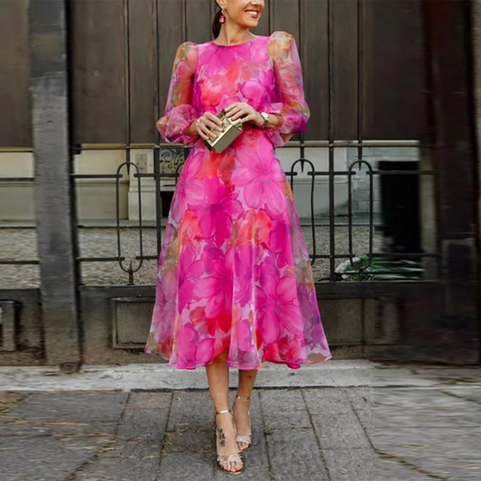 Vestido Midi Anna Floral de Fiesta