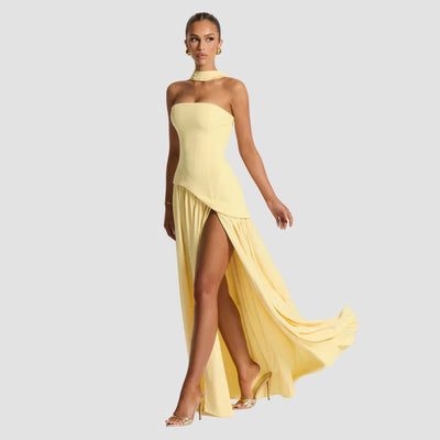Vestido Largo Asimétrico Sabina para Boda