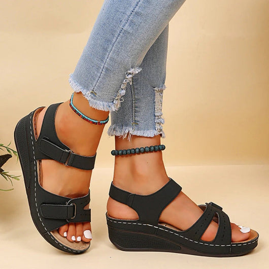 Sandalias de Plataforma Kathrin Ortopédicas con Tiras
