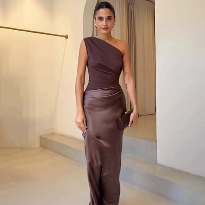 Vestido de Noche Hanna Asimétrico para Boda