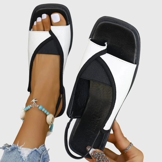 Sandalias Planas Selina con Tiras Bicolor