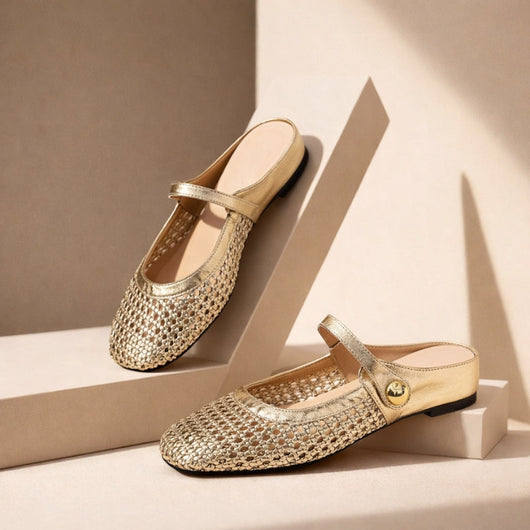 Goldie | Mules Mary Jane Planas Tejidas