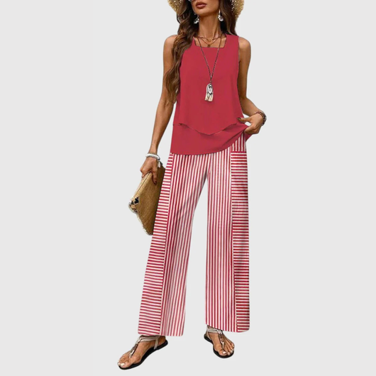 Conjunto Karin de Dos Piezas con Pantalón Ancho