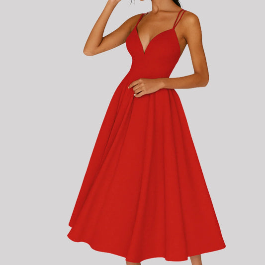 Vestido Midi Regine de Tirantes para Boda