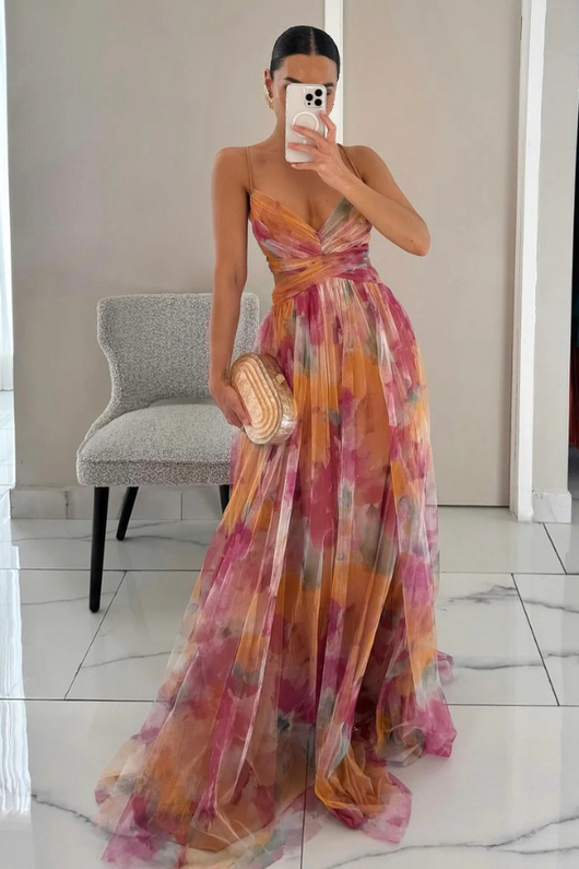 Vestido Maxi Selina Plisado