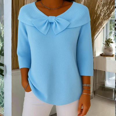 Top Dorothea con Lazo y Manga Tres Cuartos