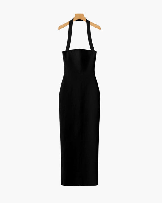 Vestido Largo Halter Ajustado