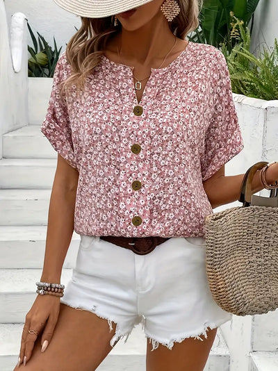 Verna | Blusa Floral de Botones