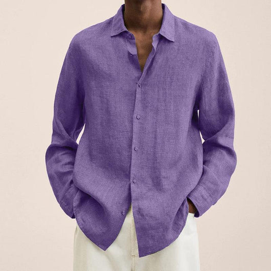 Camisa Lukas Clásica de Manga Larga con Botones