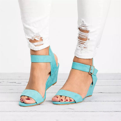 Sandalias Johanna de Tacón Ancho con Tira al Tobillo