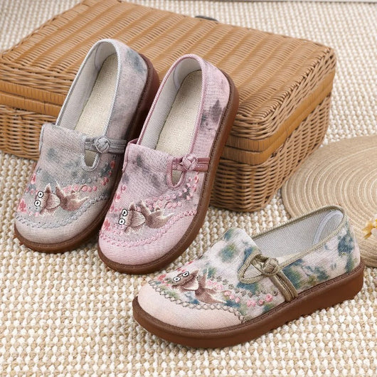 Mocasines Marie con Bordado Floral y Abalorios