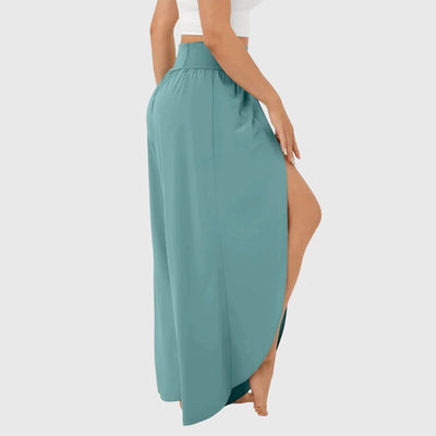 Pantalones Magdalena Boho de Pierna Ancha con Aberturas