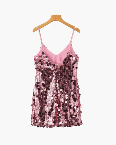Vestido Corto de Lentejuelas para Fiesta