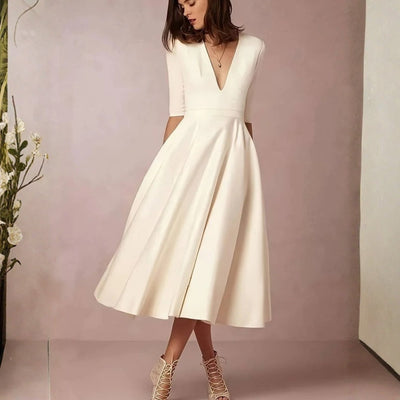Vestido Midi Tanja Evasé, Elegante para Invitada de Boda