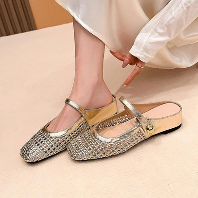 Goldie | Mules Mary Jane Planas Tejidas