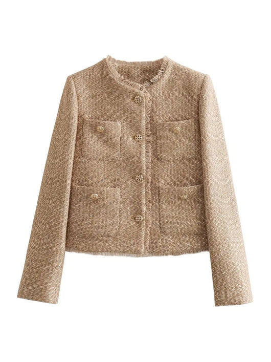Chaqueta Yvonne de Tweed con Botones