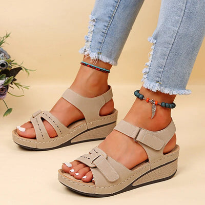 Sandalias de Plataforma Kathrin Ortopédicas con Tiras