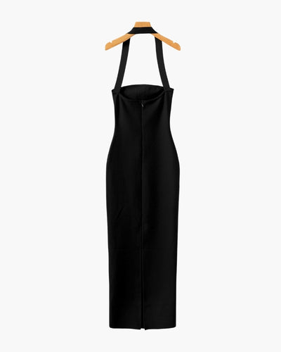 Vestido Largo Halter Ajustado