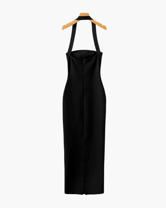 Vestido Largo Halter Ajustado