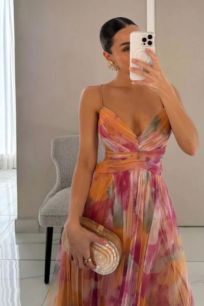 Vestido Maxi Selina Plisado