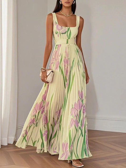 Brooklyn | Vestido Evasé Boho Floral Fluido