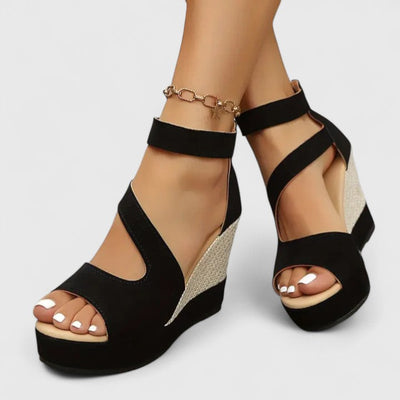 Zynavielle | Sandalias de Cuña con Tira al Tobillo