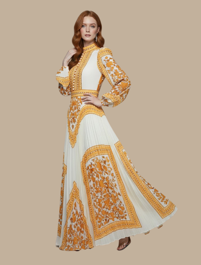 Vestido Maxi de Noche Anja Plisado