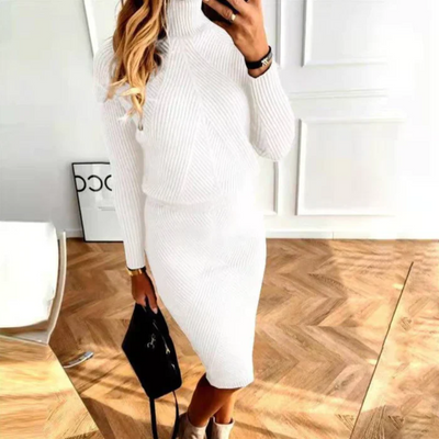 Vestido Carolin de Punto Midi, Cómodo y Elegante
