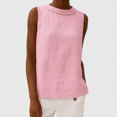 Anastine | Top Elegante de Cuello Vuelto