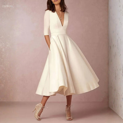 Vestido Midi Tanja Evasé, Elegante para Invitada de Boda