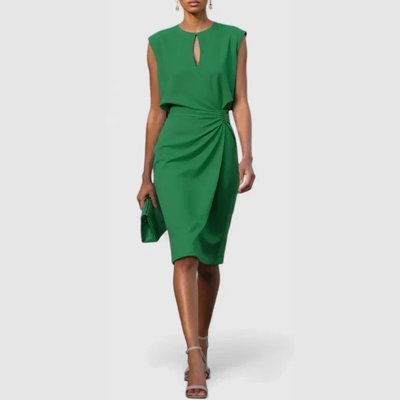Vestido Midi Karla Sin Mangas Fruncido