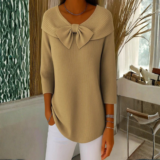 Top Dorothea con Lazo y Manga Tres Cuartos