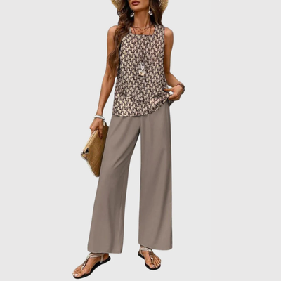 Conjunto Karin de Dos Piezas con Pantalón Ancho