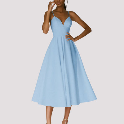 Vestido Midi Regine de Tirantes para Boda