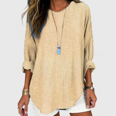 Blusa Natascha de Rayas con Corte Relajado