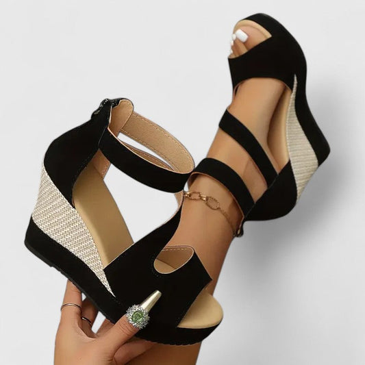 Zynavielle | Sandalias de Cuña con Tira al Tobillo