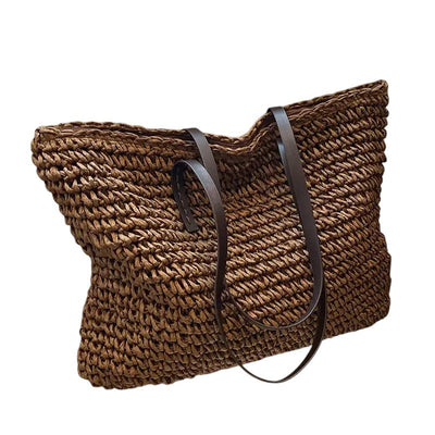 Bolso Tote de Playa Laura, Amplio y Trenzado