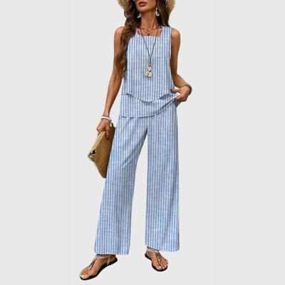 Conjunto Karin de Dos Piezas con Pantalón Ancho