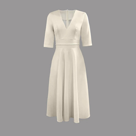Vestido Midi Tanja Evasé, Elegante para Invitada de Boda