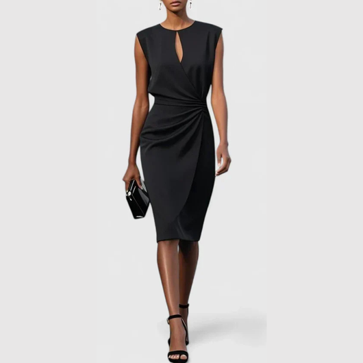 Vestido Midi Karla Sin Mangas Fruncido