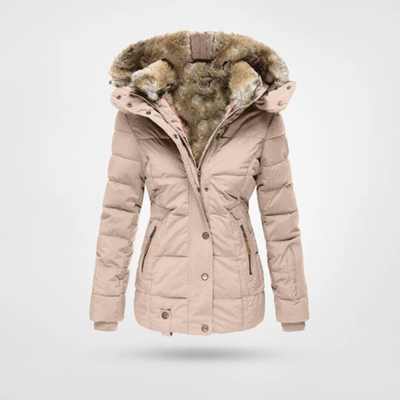 Chaqueta Jasmin Larga Acolchada con Capucha de Invierno